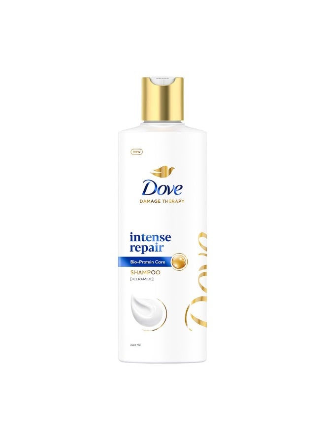 Dove Intense Repair Shampoo 340 ml || Repairs Dry and Damaged Hair || Strengthening Shampoo for Smooth & Strong Hair - Image 1